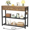 Ecoprsio Entryway Table with Outlets and USB Ports, Console Table