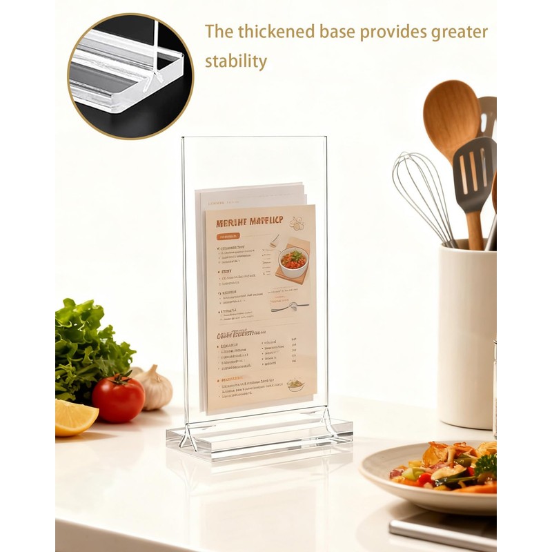 MQMCPDS Acrylic Sign Holder 4x6 Inch (6-Pack) - Premium Vertical