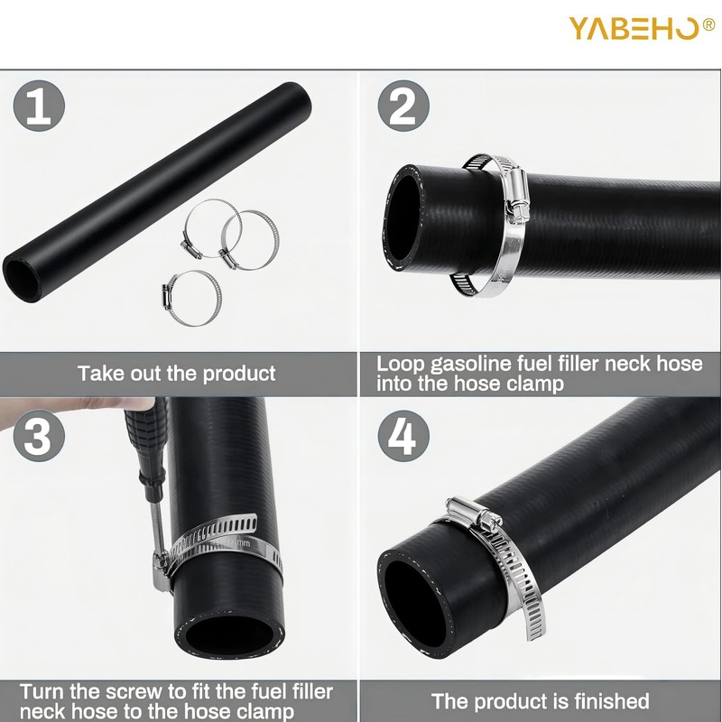 1 1/2" ID Gasoline Fuel Filler Neck Hose（45 Degree） with