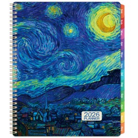 2026 Planner - 9" x 11" Weekly and Monthly Planner 2026 from JAN. 2026 to DEC. 2026, 2026 Weekly and Monthly Calendar with Tabs, Twin-Wire Binding, Inner Pocket, Thick Paper