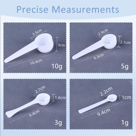 YAFIYGI YAFIYGI 4 Packs Measuring Spoons Set 1g 3g 5g 10g Scoops for Coffee Protein Milk Powder Kitchen Tools for Accurate Measurements Spoons for Creatine Protein Formula Gram Measuring Scooper