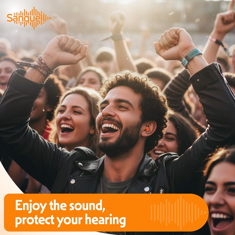 Sanquell Soft Disposable Foam Ear Plugs, 70 Pairs, SNR 38