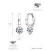 Moissanite Creole Earrings with Certificate of Authenticity 925 Sterling Silver
