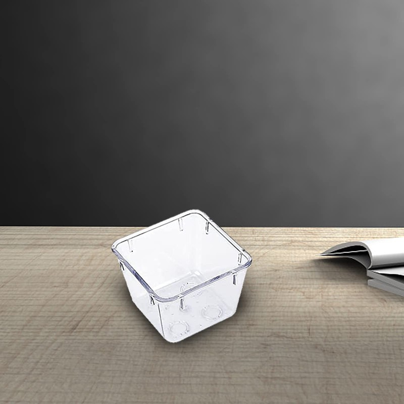 QUINTRA Clear Plastic Drawer Organizer Set, 4 Sizes, Desk Drawer