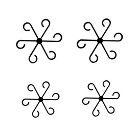 4Pcs Plastic Plant Climbers Stem Holders, Black Climbing Houseplant Stem Supports, 2 Sizes Reusable Flower Plant Stakes Trellis Hook for Indoor Plants Growth Accessories