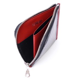 SEAL PS-163 L-Shaped Zipper Wallet, Men's, Compact, Mini Wallet, Coin Purse, Waterproof, Made in Japan, red