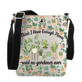 JNIAP Plant Lover Gift I Think I Have Enough Plants Crossbody Bag Gardening Gift For Women (Have Enough Plants C Bag)