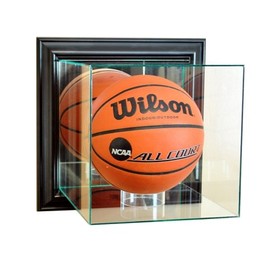 Perfect Cases WMBK-B Wall Mounted Basketball Display Case, Black