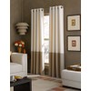 Curtainworks Curtain Panel, Polyester, Cream/Black, 108 in