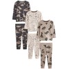 NEXT 3 Pack Long Sleeve Pyjamas, Neutral/Black Dinosaur
