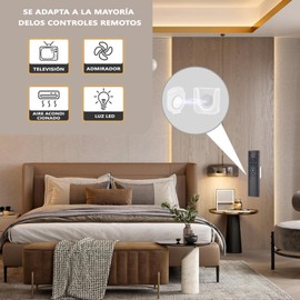 Soporte para Control TV de 10 Piezas,Soporte Magnético para Control Remoto,Soporte Extraíble Autoadhesivo para Montaje Pared,Universal Compatible con Televisor TV y Todos los Demás Mandos a Distancia