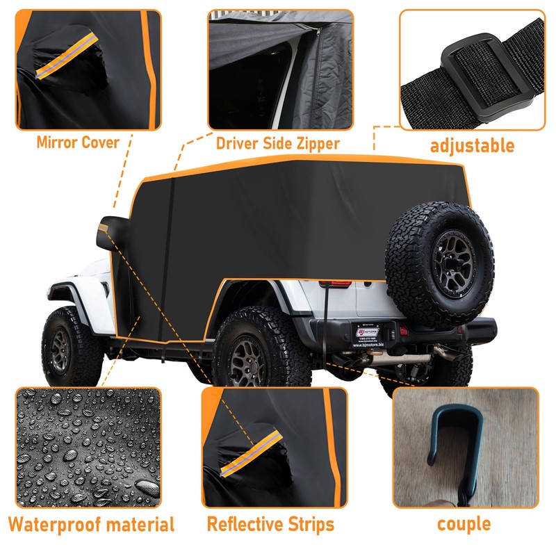 420D Car Covers Half Exterior Cover Outdoor Cab Car Cover