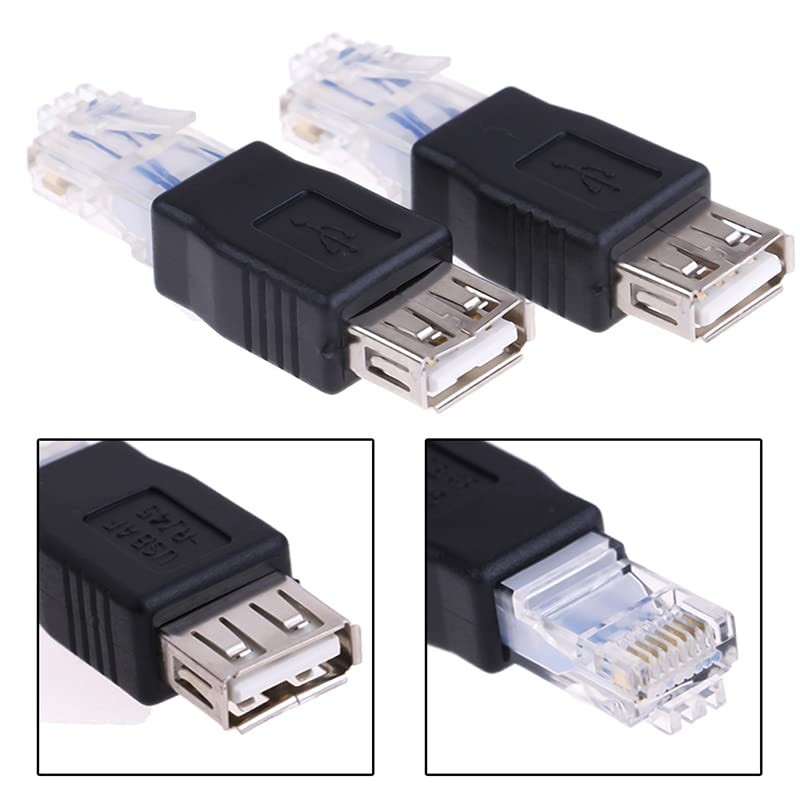 Herfair Ethernet to USB Adapter 2PCS for ADSL Modem/Router/Computer Camera/Surveillance