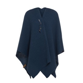 KNIT FACTORY - Jazz Poncho - Elegant Knitted Women's Cape - Wrap Scarf with Wool - High Quality - Jeans