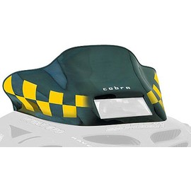 PowerMadd 13120 Cobra Windshield for Ski Doo MXZ (s2000) - Black with yellow checkers - Low height