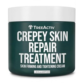 Treeactiv Crepey Skin Repair Treatment Anti Aging Wrinkle Organic Ingredients For Face Neck Chest Legs Arms Hyaluronic Acid Alpha Hydroxy Fruit Acids
