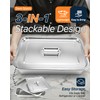 Matchwaves Grilling Prep and Serve Trays with Lid, Stainless Steel