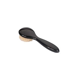 Cepillo facial de grado esteticista | cerdas naturales firmes | mango acrílico de alto pulido, acabado negro azabache | Modelo 704 – JTB