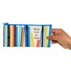 Blue Q Hide and Go Read Pencil Case Chunky Zipper,