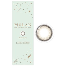 [Produced by Miyawaki Sakura & Image Model Colorcon] MOLAK (Morak) One Day, Set of 10, Dazzle Gray (Degree) [-4.50]