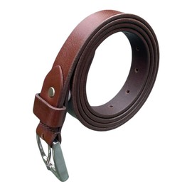 Men's Leather Belt, Brown Full Grain Leather Belts, 1" Wide (LARGE)