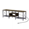 Vecelo TV Stand with Power Outlet Entertainment Media Center for