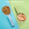 2 Pack Dog Food Scoop - Clear Measuring Cup, Pet
