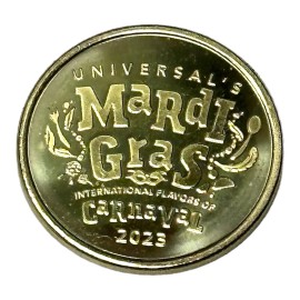 Universal Studios Mardi Gras 2023 Medallion Coin  Louder Wilder Spicier Crawfish