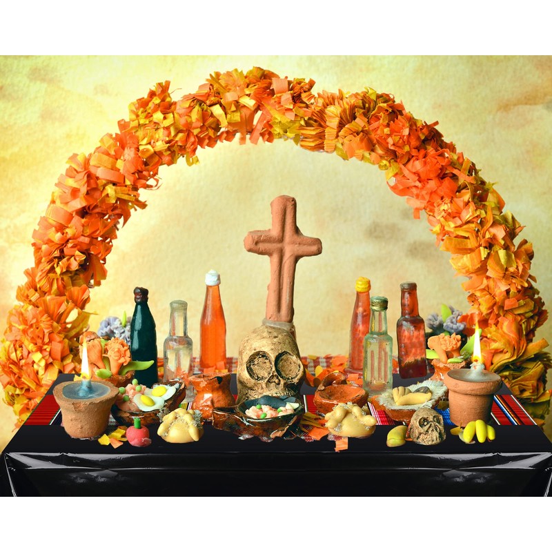 Oudain 6 Pcs Fiesta Tablecloth 108 x 54 Inch Plastic