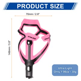 sourcing map 2pcs Bicycle Water Bottle Holder Lightweight Bike Bottle Cages Cycling Cup Holder for MTB Road Gravel, Pink