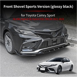 Axinda Front Bumper Lip Suitable for Toyota Camry Sport SE,XSE,Hybrid SE,Hybrid XSE,TRD,SE 2021 2022 2023, Front Shovel, Exterior Accessories (Glossy Black, Sport Version)