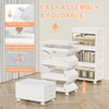 Plastic Storage Drawer Cart 105Qt 3 Pack Stackable Storage Bins