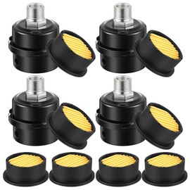 Threlaco 4 Pack Air Compressor Silencer, 1/2'' Air Compressor Intake Filter Silencer and 20mm Filter Noise Muffler Replacement Parts