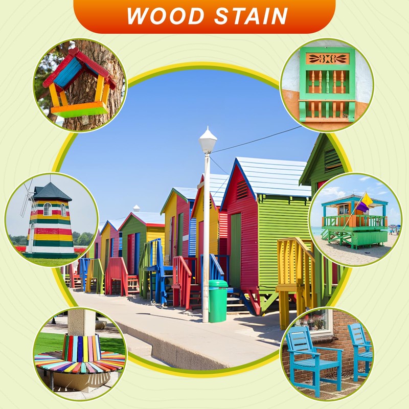 NINESUNG Orange Wood Stain Powder, Wood Dye Powder- Just Add