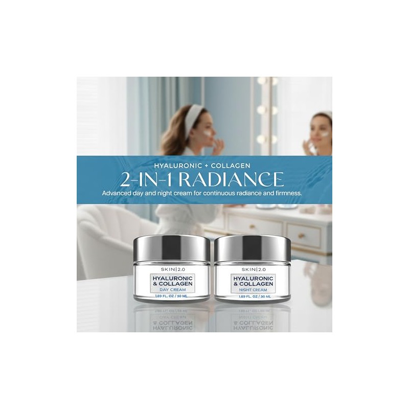 Skin Hidratante Facial Ácido Hialurónico Colágeno Crema Hidratación Profunda Reafirmante