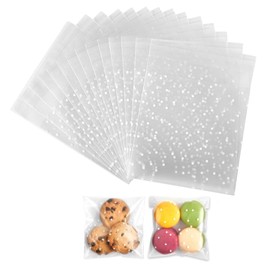 200 Pcs Wax Melt Packaging, Polka Dot Cookie Bags, Self Seal Cellophane Bags, Suitable For Storaging Cookie, Candies, Gift Small Sealable Plastic Bags (Transparent)