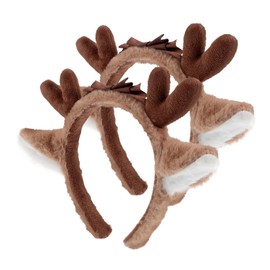 FOMIYES 2pcs Plush Deer Ears Headband for Cosplay and Stage Performances Realistic Antler Hair Hoop for Christmas and Animal Costume Dress Up Comfortable and Stylish Accessory