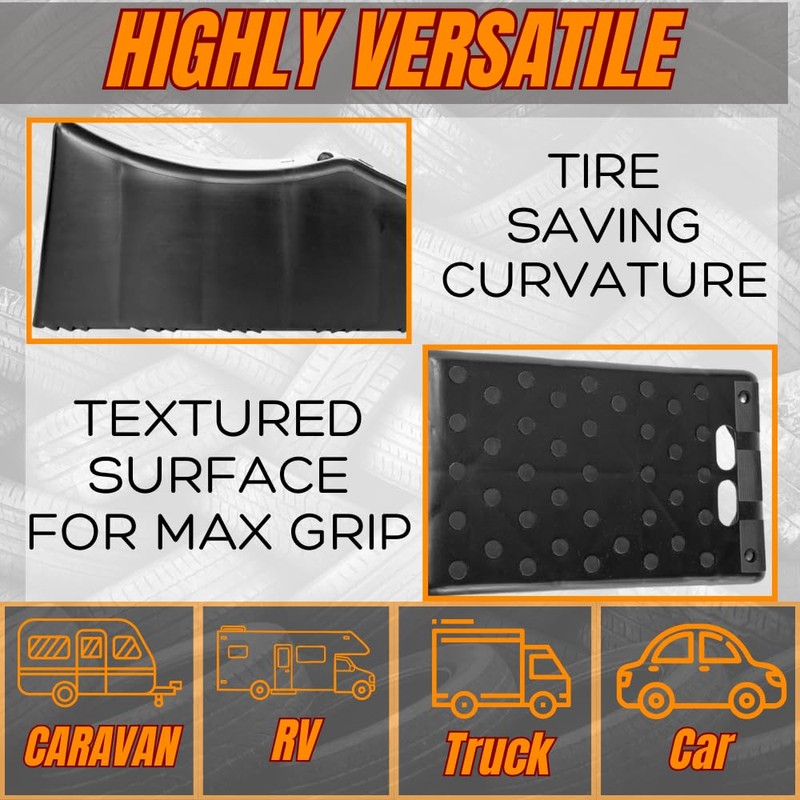 CARAVANTURE Flat Tire Changing Ramp – Heavy Duty Roadside Aid