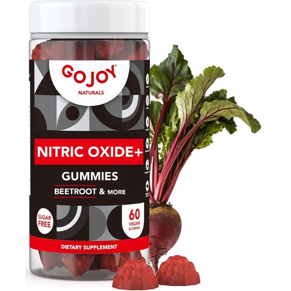 GOJOY NATURALS Vegan Sugar Free Nitric Oxide Gummies with Beet