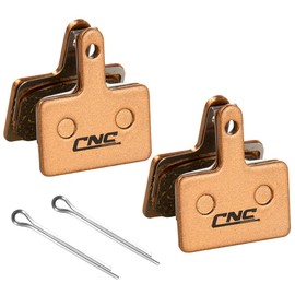 2 Pairs CNC Brake Pads for Shimano B01S, for Tektro, (Resin / Organic / Semi-Metallic / Silver)