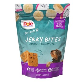 Dole Dog Treats, Banana and Dragon Fruit, 6oz | Fruit Jerky Bites, No Wheat, Corn, Soy, Artificial Flavors, Colors, or Preservatives