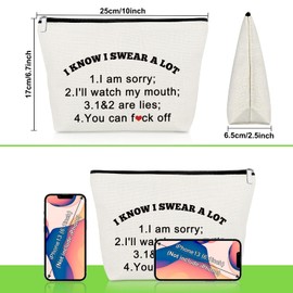 Humor Gifts Joke Gifts for Women Makeup Bag Sarcastic Gifts Funny Coworker Gift Ideas Prank Gifts Cosmetic Bag Christmas Birthday Gifts for Besties Girlfriend Coworker Best Friend Travel Pouch