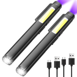 WholeFire Mini UV Blacklight Torch, 800 Lumens High Brightness LED Pen Torch with 365nm UV Black Light 4 Modes with Cob Light, Magnet, Ideal for Camping, Work and Outdoor Maintenance