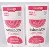 Schmidtâ‘S 2x Schmidt's Rose + Vanilla Natural Deodorant Stick 2.65 oz. each Aluminum-Free