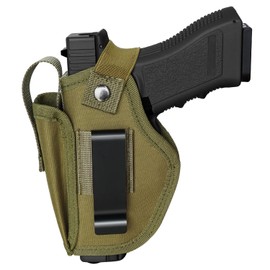 LGTFY Universal Concealed Carry Gun Holsters Right Left Hand with Mag Pouch for Men Women, IWB/OWB 380 9mm Holsters for Pistols, Fits S&W M&P Shield Glock, Similar Handguns (Khaki)