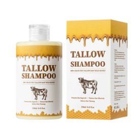 Tallow Shampoo for All Hair Types, Volumizing Shampoo Deep Cleansing, Anti-Dandruff Oil Control, Smooth Frizz, Moisture Balance for Stronger, Smoother Hair Shine-Boosting Formula, 250ml