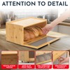 Culinary Couture Bamboo Bread Box for Kitchen Countertop - Large