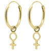 ENTREPLATA 925 Sterling Silver Earrings 24K Gold Plated Symbol for