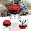 Muoqele 6PCS Red Reflectors Motorcycle License Plate Frame Bolts and