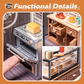 Rolife Plastic House Building Set Toy DIY Miniature Dollhouse Playset with LED for Mini Figures Construction Toys Diorama Kit Gifts for Teens Adults